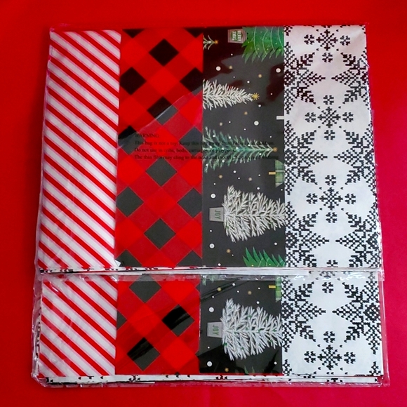 NWT: 2 PACKS OF HOLIDAY WRAPPING SHEETS - Picture 2 of 2